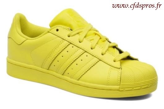 adidas superstar jaune fluo