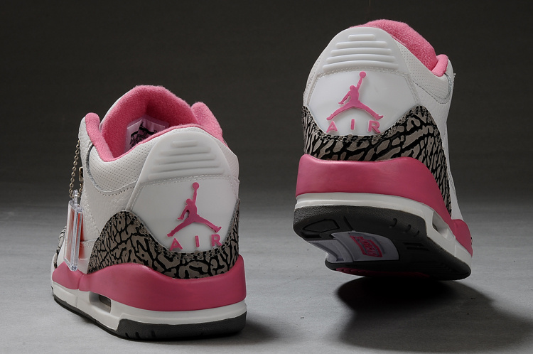 basket jordan femme grise et rose