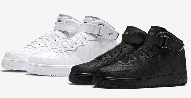 nike air force one mid noir