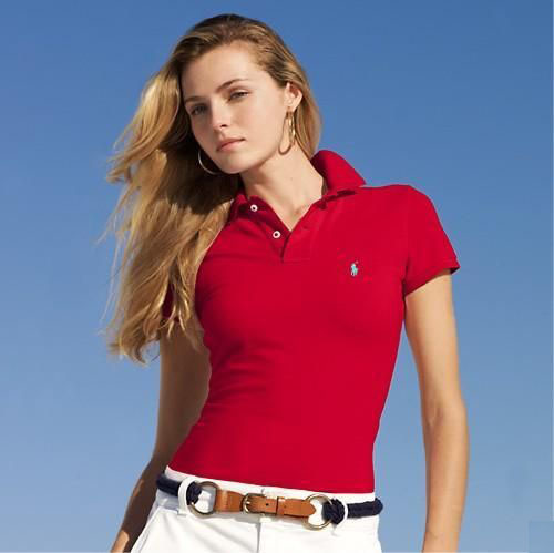 polo lacoste rouge femme pas cher